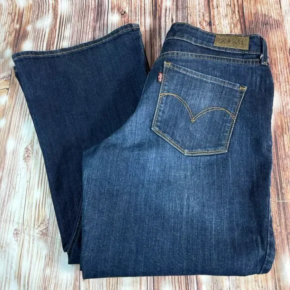 Levi's BOLD CURVE BOOT CUT Sz 10/30 Long Blue Mid Rise Jeans Denim Pants 28X33.5 - Picture 13 of 13